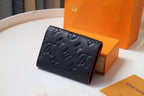 VICTORINE WALLET 12CM BLACK RED MONOGRAM EMPREINTE LEATHER
