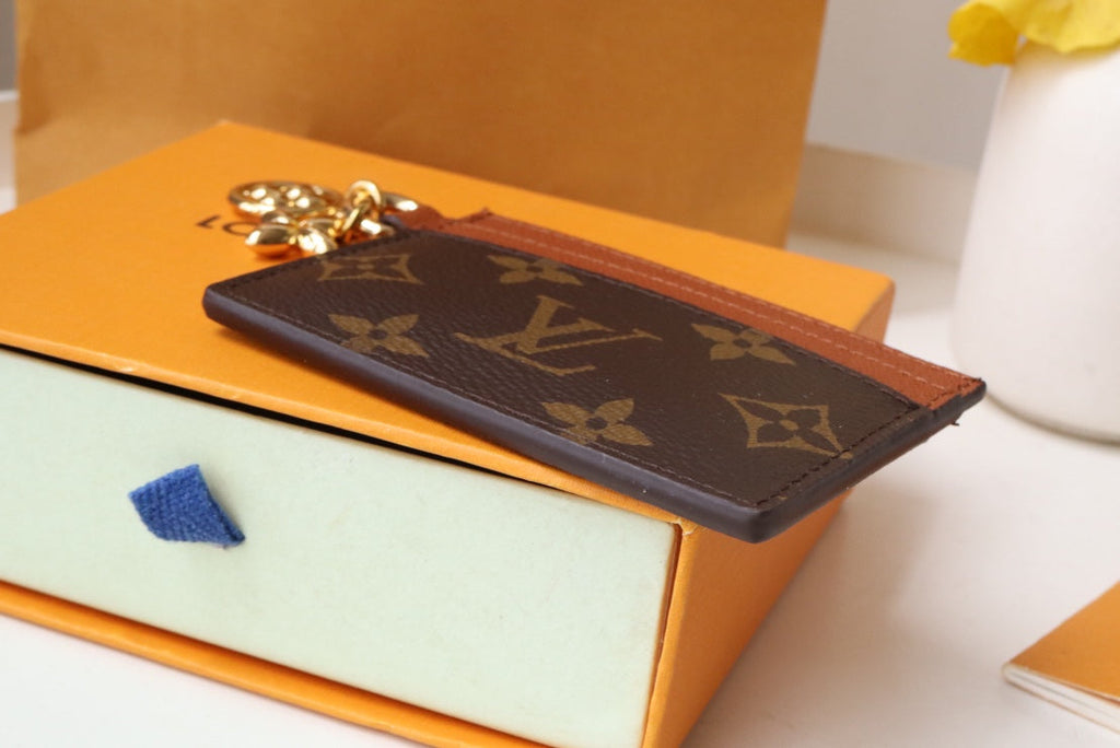 チャームカードホルダー ブラウン モノグラム キャンバス