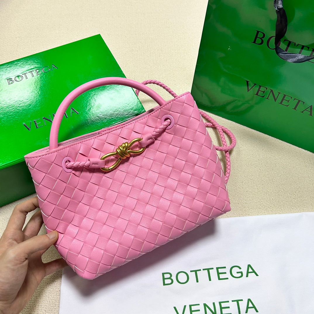 BV スモール アンダモ 25cm ピンク ラムスキン