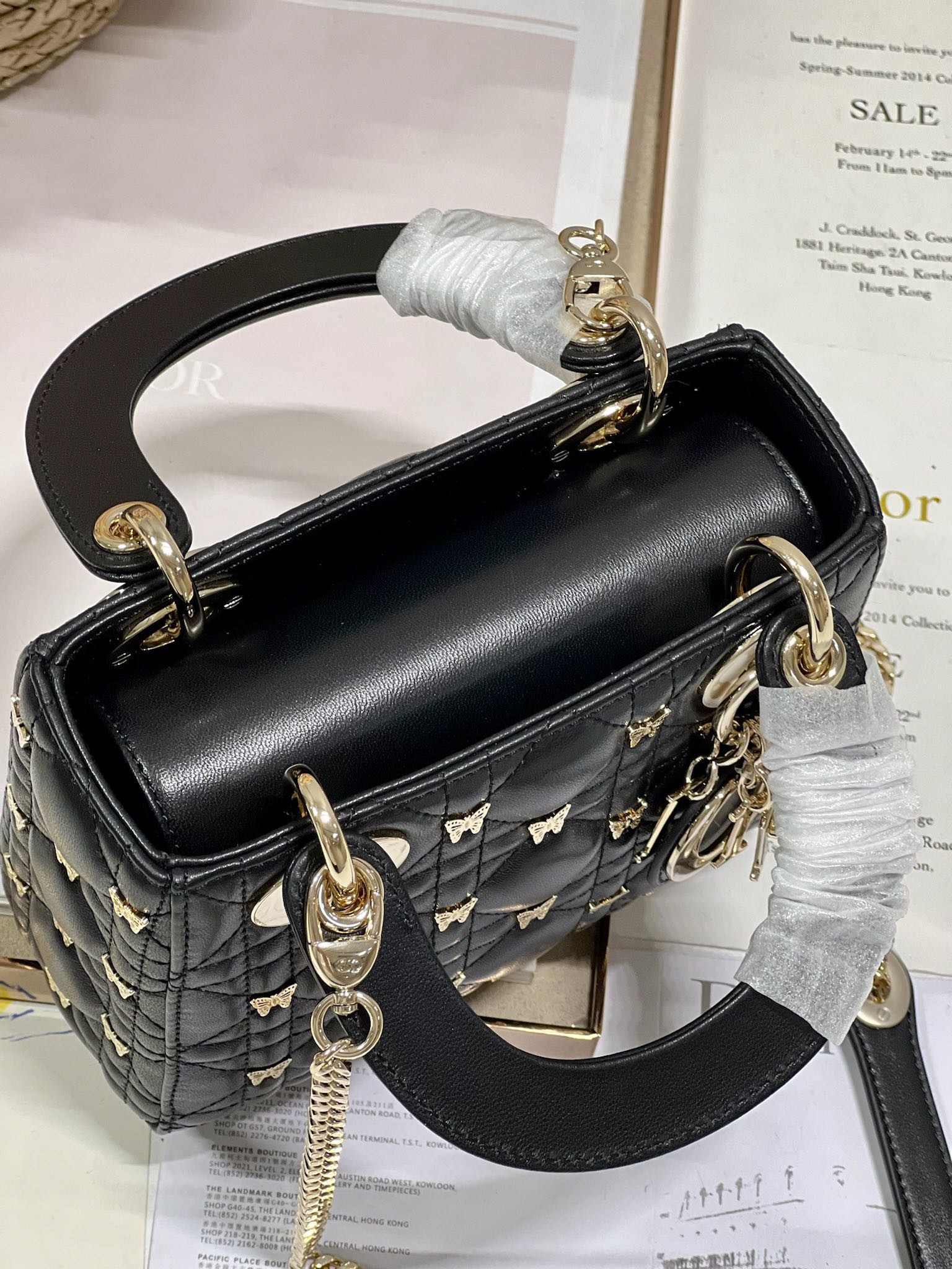 ミニ レディ 17 バタフライ スタッド ブラック ラムスキン