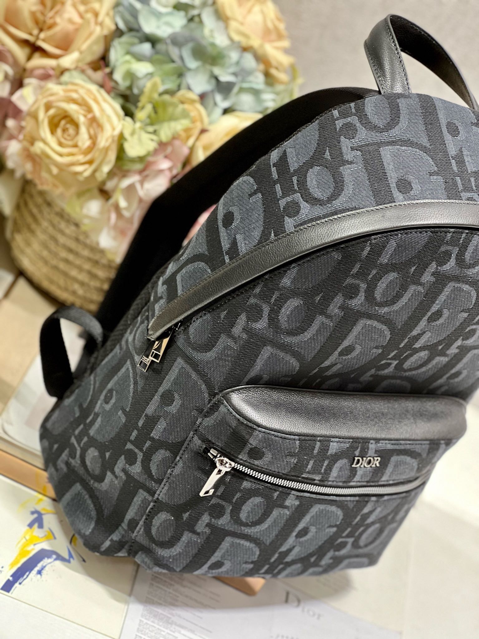 ライダーバックパック ブラック オブリーク ジャカード