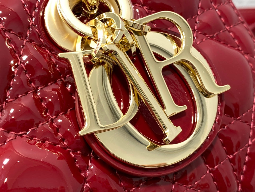 スモール レディ D-JOY 22 レッド パテントカーフスキン