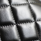 CC バニティケース 17 ブラック ラムスキン シルバーハードウェア