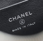 CC バニティケース 17 ブラック ラムスキン シルバーハードウェア