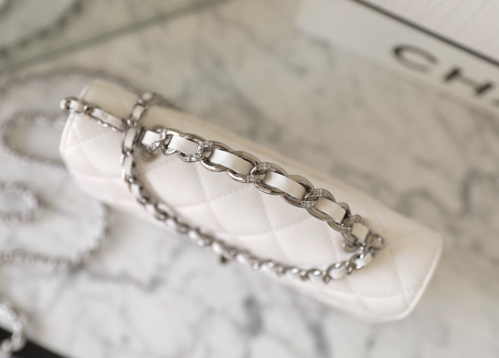 CC WOC 19 ホワイトラムスキン シルバーハードウェア