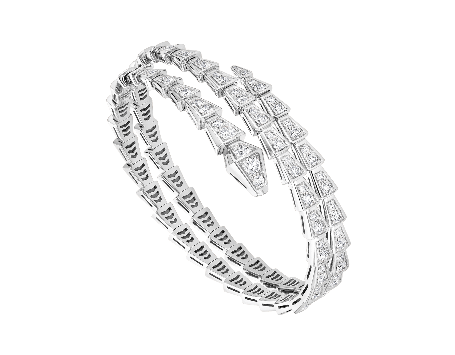 [⭐JeweliWhal]SERPENTI BRACELET SILVER DIAMOND DOUBLE ROW