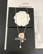 [⭐JeweliWhal]クラウドパール マザーオブパール ダイヤモンド チェーン ペンダントネックレス