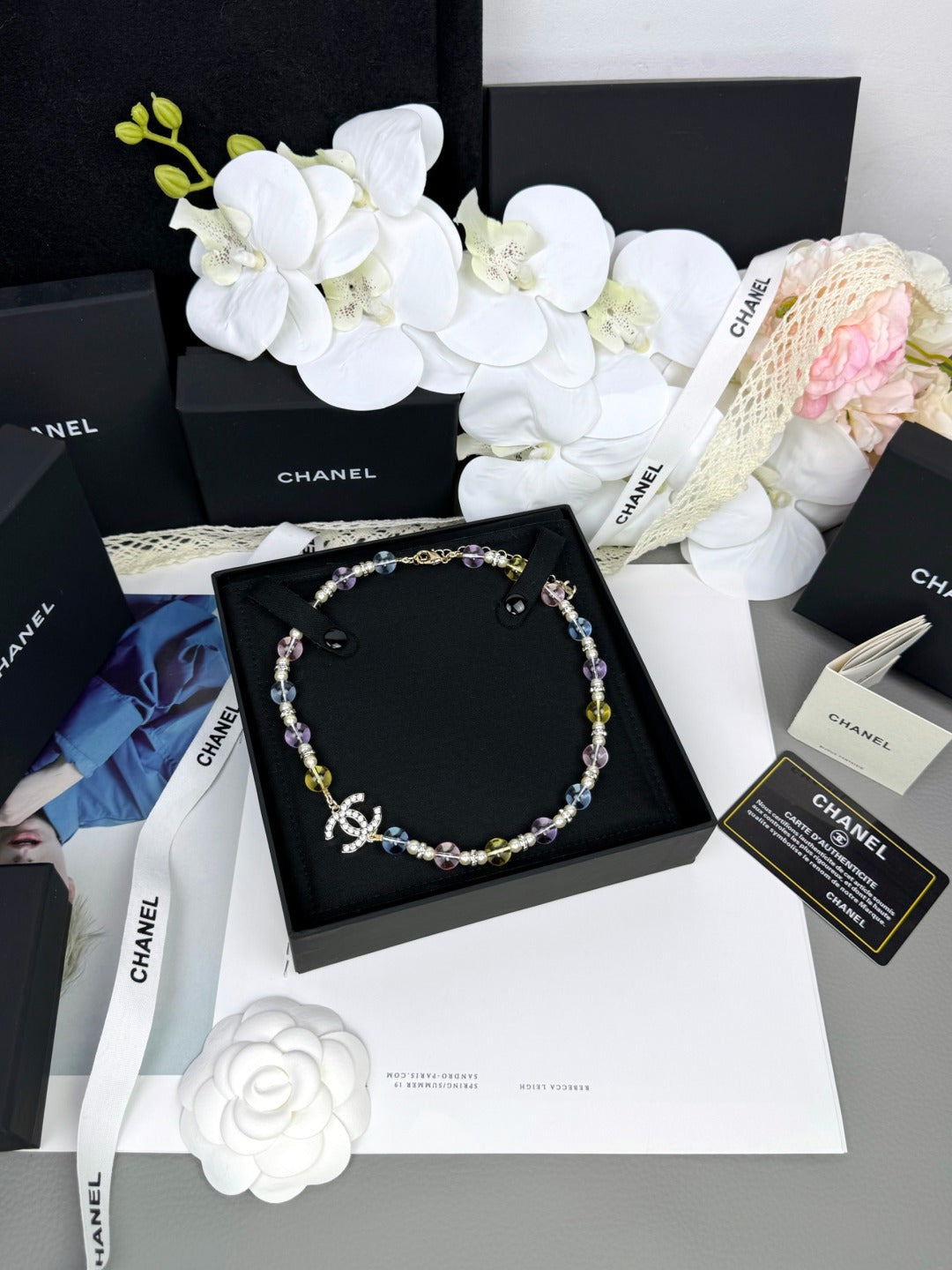 [⭐JeweliWhal]26C 春の新作コレクション カラフル透明樹脂ネックレス