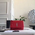 サンセット 22 ハンドバッグ チェリーレッド カーフスキン