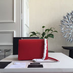 サンセット 22 ハンドバッグ チェリーレッド カーフスキン