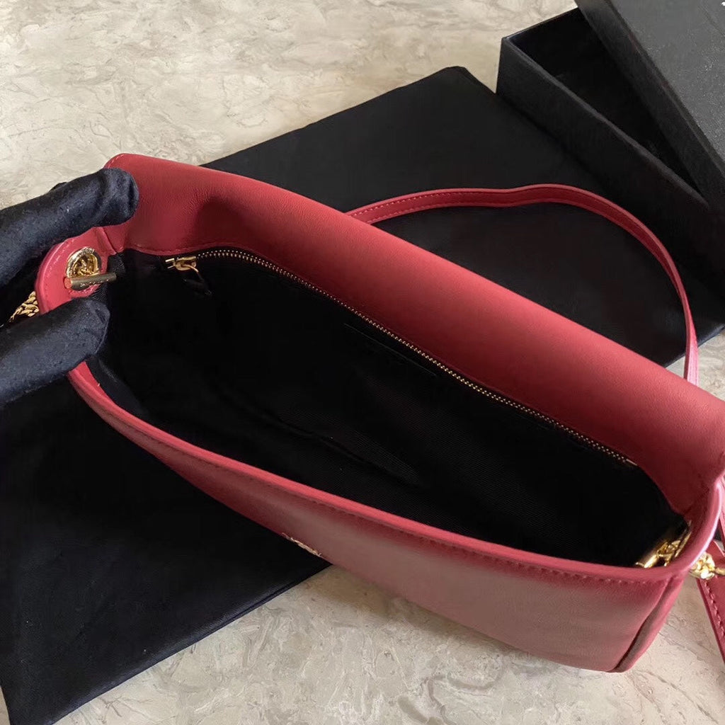 ケイト タッセル 26 カレント レッド ラムスキン バッグ