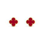 [⭐JeweliWhal]CLOVER MEDIUM 1 MOTIFS CARNELIAN  EARRINGS