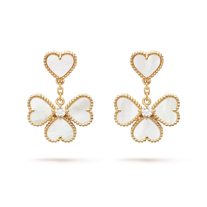 [⭐JeweliWhal]CLOVER SWEET WHITE MOP EARRINGS