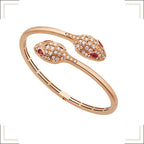 [⭐JeweliWhal]SERPENTI BRACELET PINK GOLD DIAMOND DOUBLE SNAKE