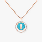 [⭐JeweliWhal]Demo MOVE 1 DIAMOND TURQUOISE PINK GOLD DIAMOND NECKLACE