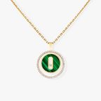 [⭐JeweliWhal]Demo MOVE 1 DIAMOND MALACHITE GOLD DIAMOND NECKLACE