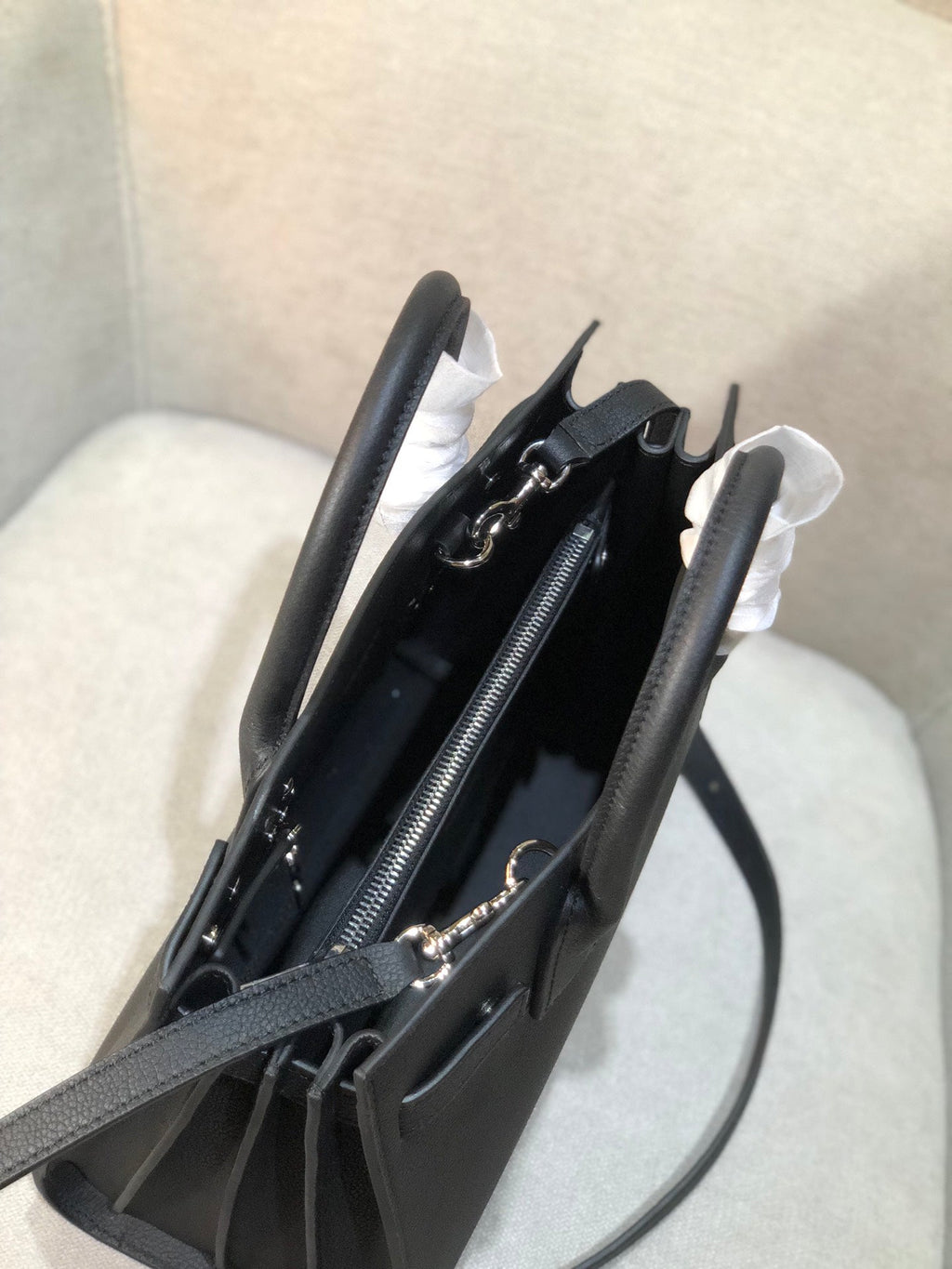 SAC DE 26 ハンドバッグ ブラック カーフスキン