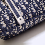 キャンプ ダブルバックルバッグ 28インチ ネイビーブルー モノグラム オブリーク ジャカード