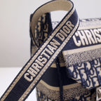 キャンプ ダブルバックルバッグ 28インチ ネイビーブルー モノグラム オブリーク ジャカード