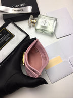 CC BOY カードホルダー 11.2 ベビーピンク カーフスキン ゴールドアイコン