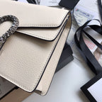 ディオニュソス ショルダーバッグ 20インチ ホワイトカーフスキン シルバー金具