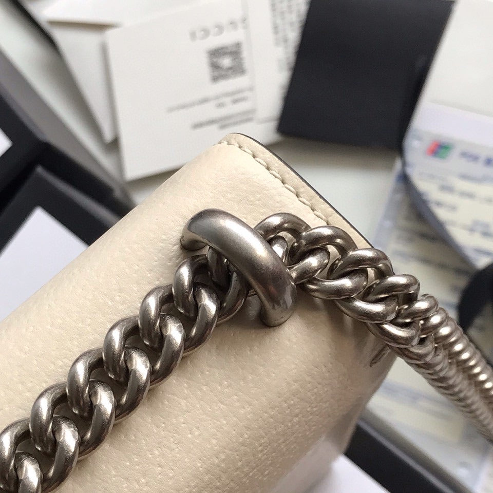 ディオニュソス ショルダーバッグ 20インチ ホワイトカーフスキン シルバー金具