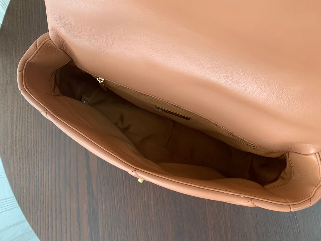 19 フラップバッグ 30 ブラウン ゴートスキン