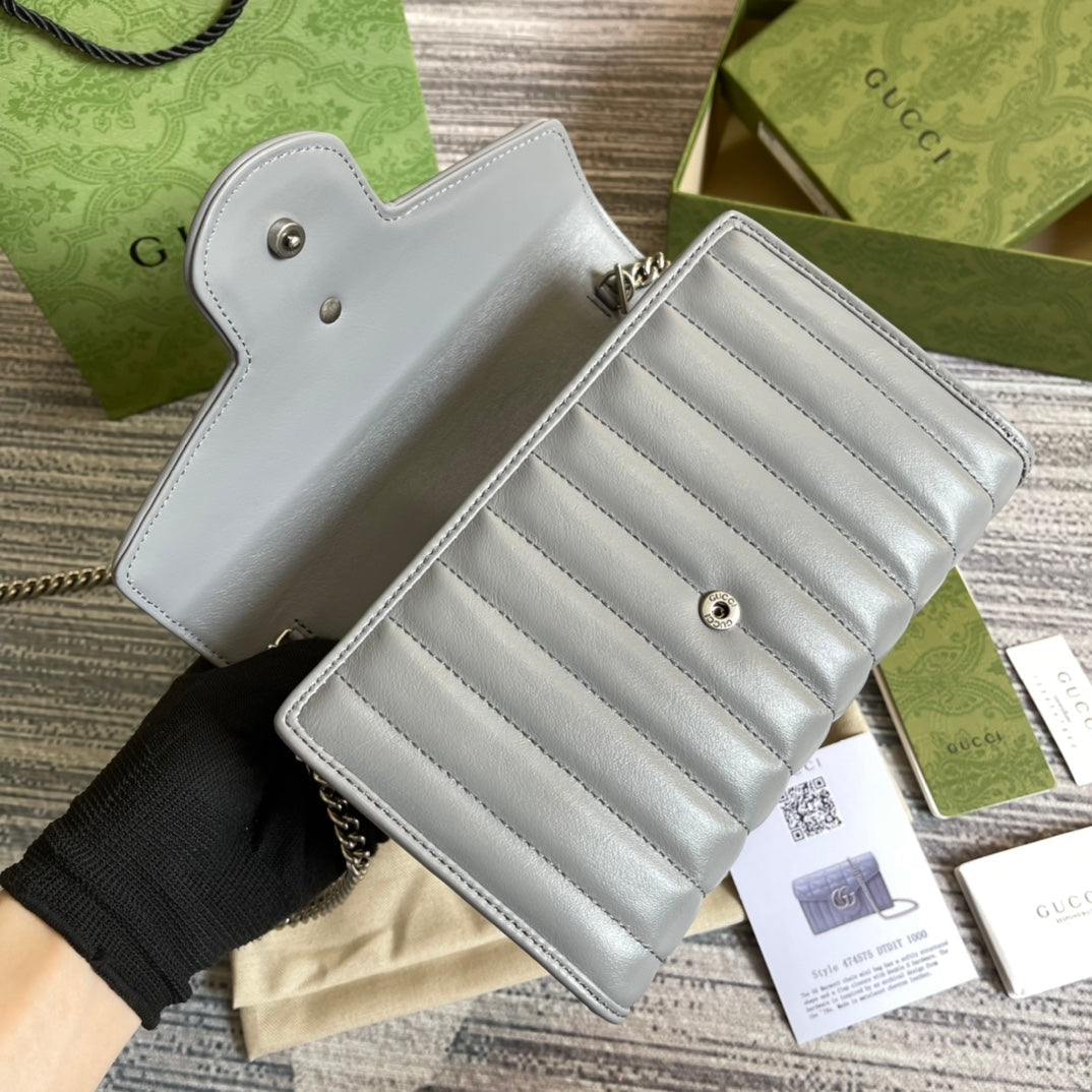 GGマーモント ミニ 20 ショルダーバッグ（グレーカーフスキン）