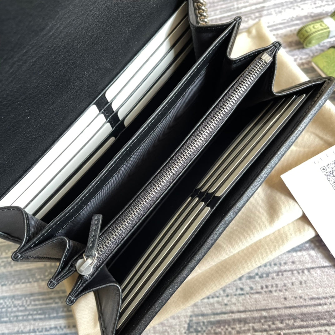 GGマーモント ミニ 20 ショルダーバッグ（ブラックカーフスキン）