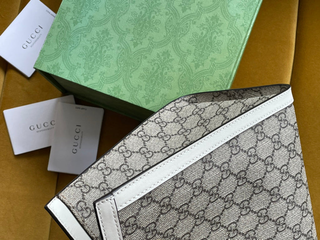 GG パドロック ラージ 35 ショルダーバッグ ベージュ キャンバス＆ホワイト カーフスキン