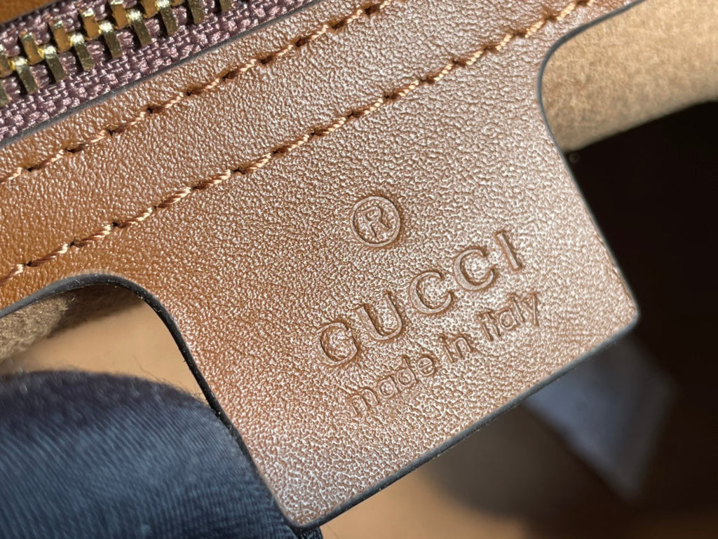 GG パドロック ラージ 35 ショルダーバッグ ベージュ キャンバス＆ブラウン カーフスキン