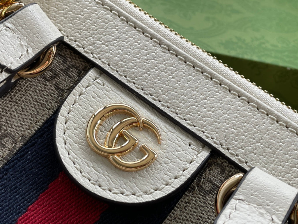 GGオフィディア 24 トートバッグ（ベージュキャンバス＆ホワイトカーフスキン）