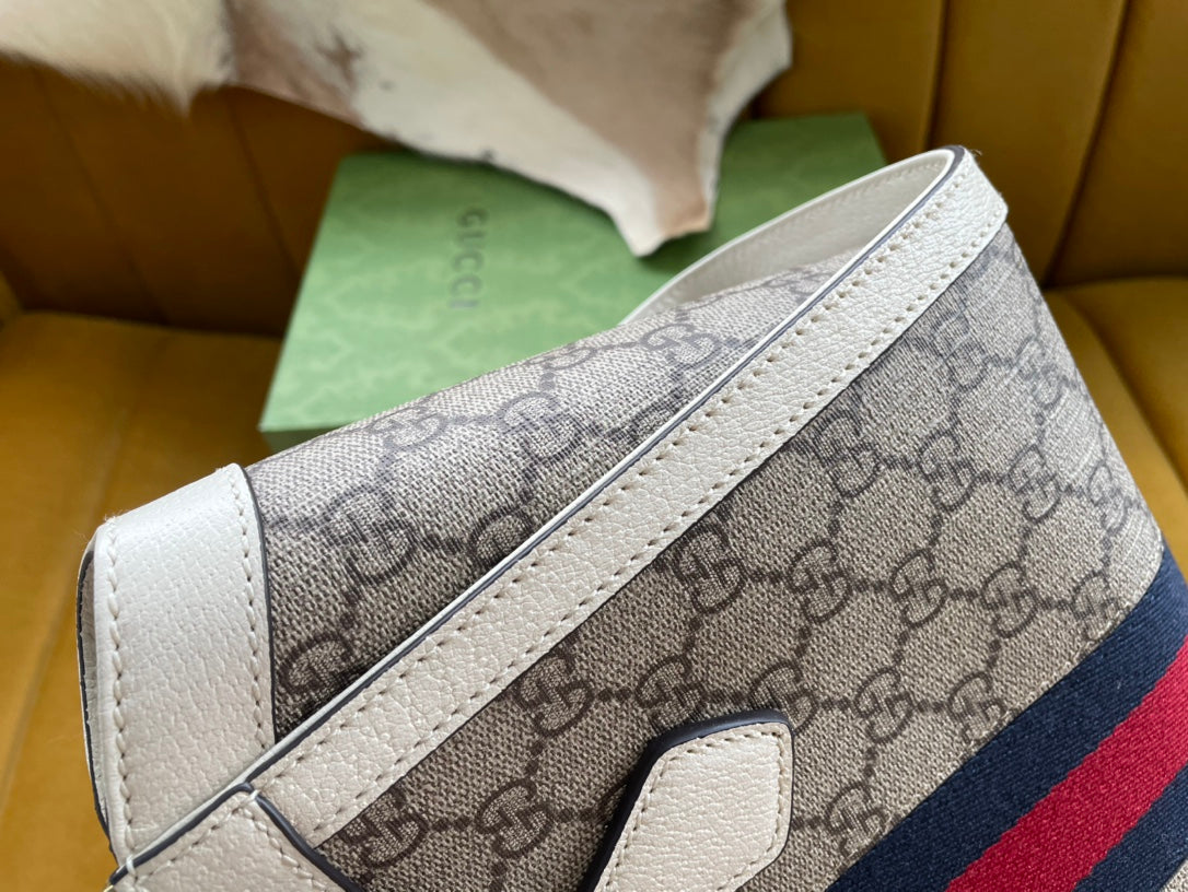 GGオフィディア 24 トートバッグ（ベージュキャンバス＆ホワイトカーフスキン）