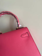 KELLY MINI 20 BAG IN RED PINK CALFSKIN WITH GOLD HARDWARE (MADE-TO-ODER)