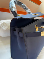 KELLY MINI 20 BAG IN NAVY BLUE CALFSKIN WITH GOLD HARDWARE (MADE-TO-ODER)