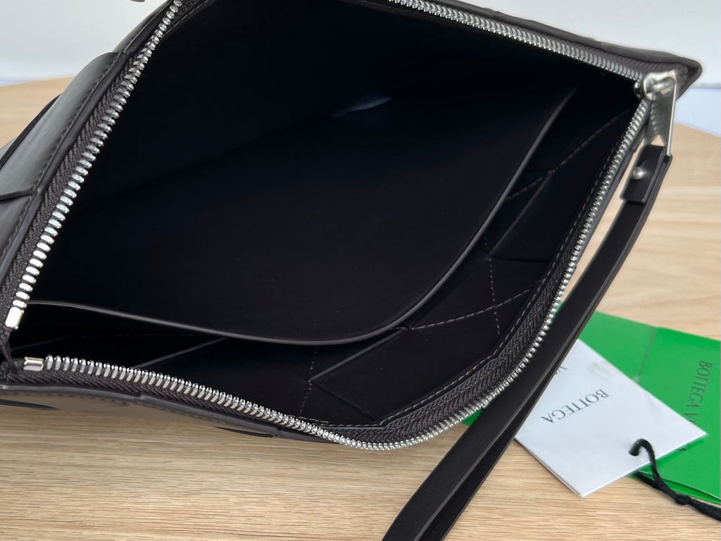 ラージカセットポーチ 35インチ ブラックカーフスキン