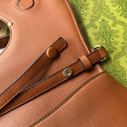 ブロンディ ショルダーバッグ 28インチ ブロンズブラウン ラムスキン ゴールド金具