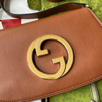 ブロンディ ショルダーバッグ 28インチ ブロンズブラウン ラムスキン ゴールド金具