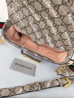 GGミニ25プリントサドルバッグ（エイクルベージュキャンバス）