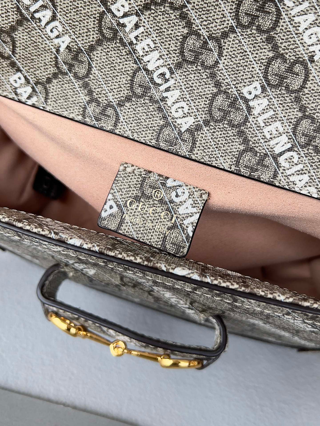 GGミニ25プリントサドルバッグ（エイクルベージュキャンバス）