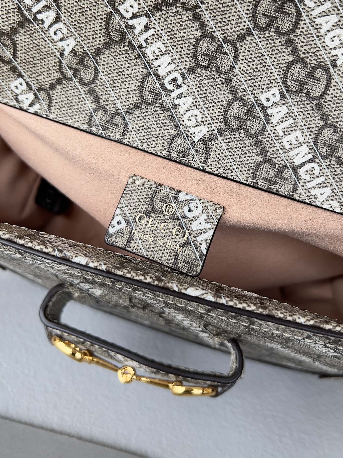 GGミニ25プリントサドルバッグ（エイクルベージュキャンバス）