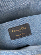 ミディアム D-JOY バッグ 26 ライトブルー マクロカナージュデニム