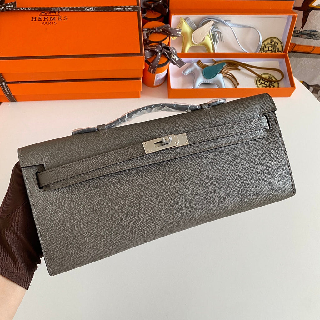 ケリーカット 31インチ ウッドブラウンカーフスキン シルバー金具