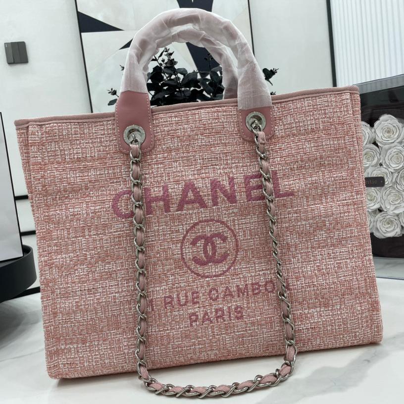 CC DEAUVILLE ラージ 38 トートバッグ（ライトピンク キャンバス）