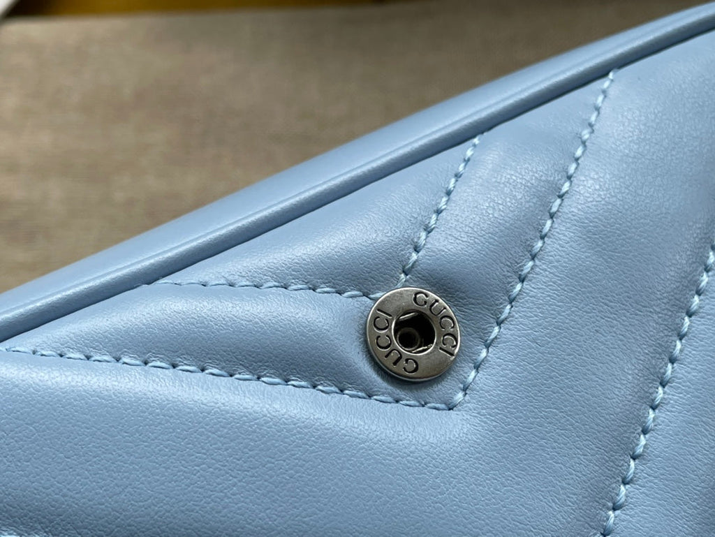 マーモント ミニハンドバッグ 16インチ ブルーパステルカーフスキン