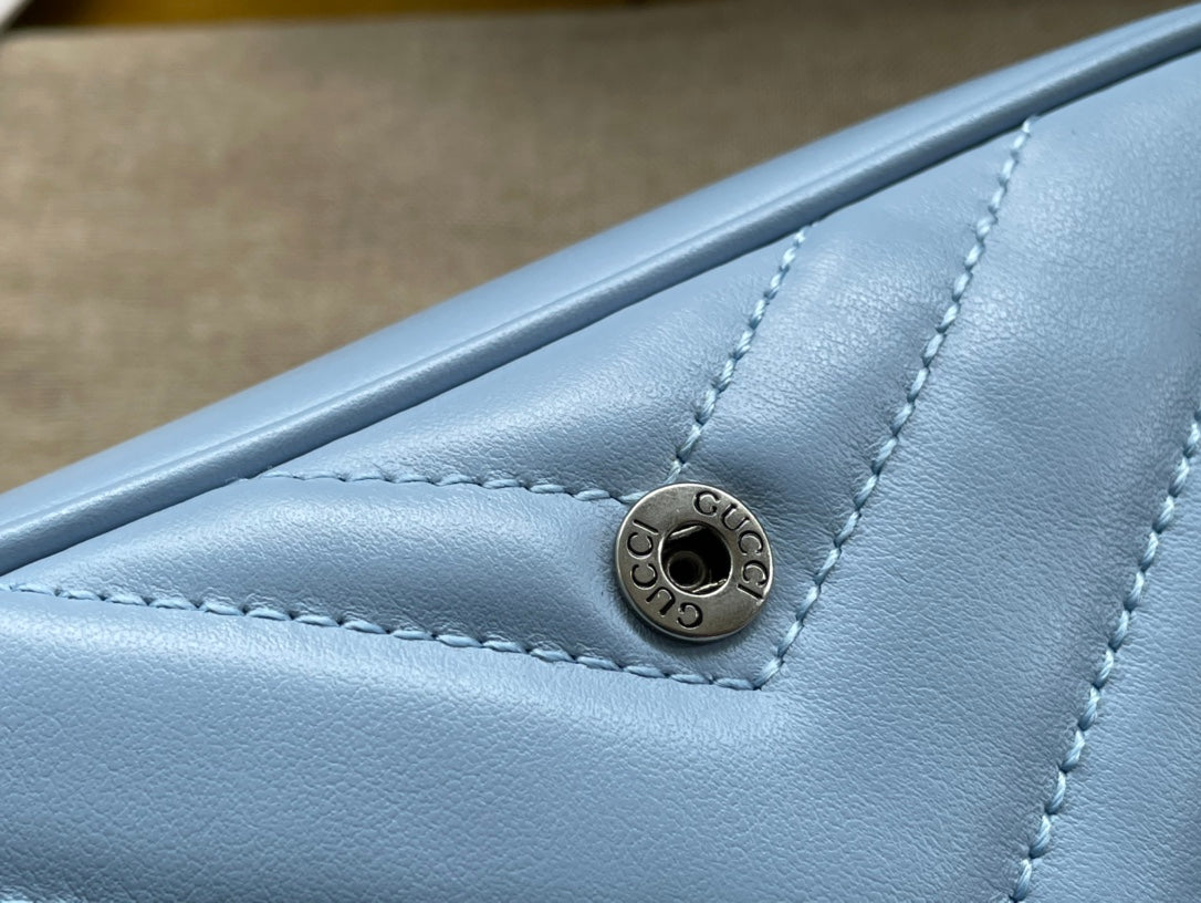 マーモント ミニハンドバッグ 16インチ ブルーパステルカーフスキン