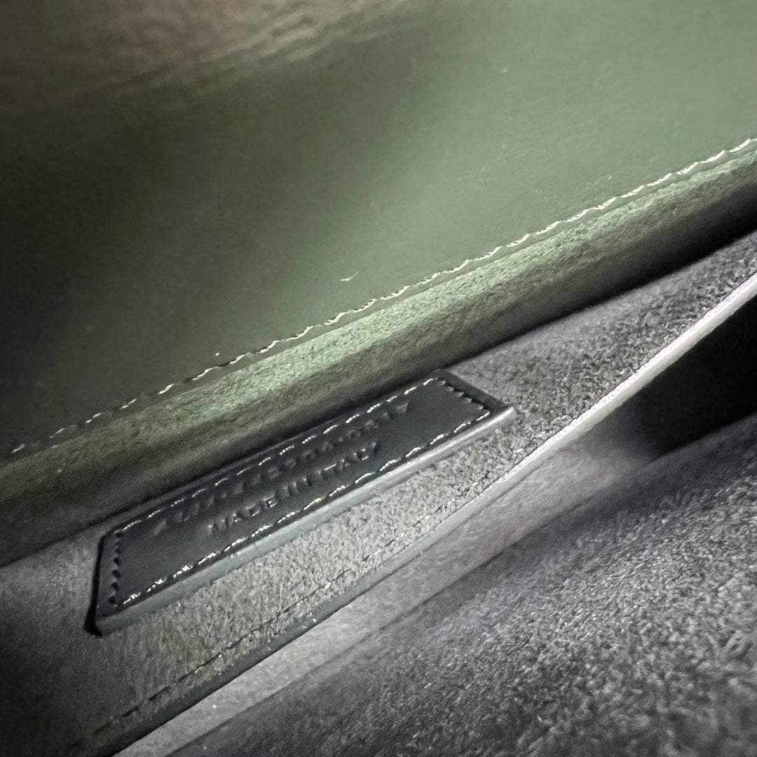 サンセット ミディアム 22インチ ダークグリーン カーフスキン ゴールドハードウェア