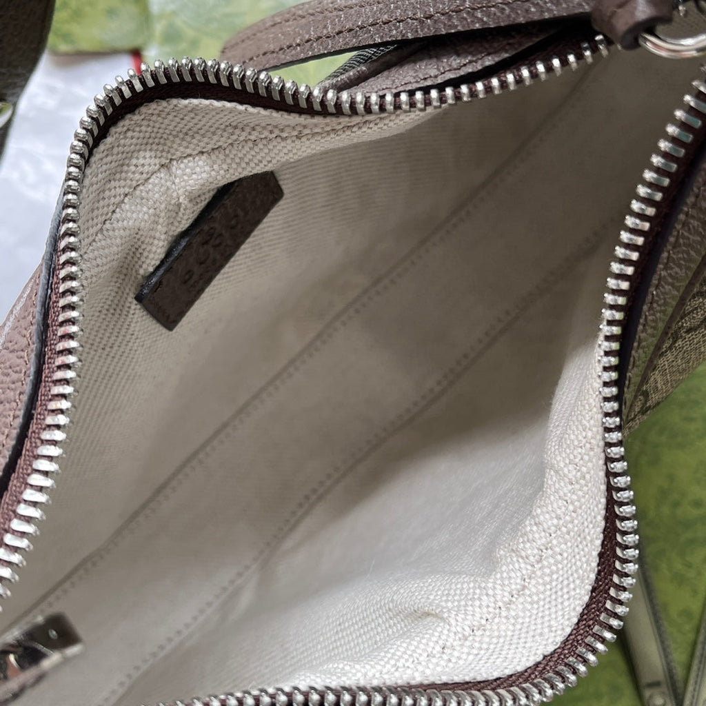 アタッシュ ミニバッグ 23 ベージュGG＆ブラウントリムカーフスキン