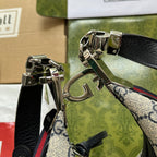 アタッシュ ミニバッグ 23 ベージュGG＆ダークブルーカーフスキン