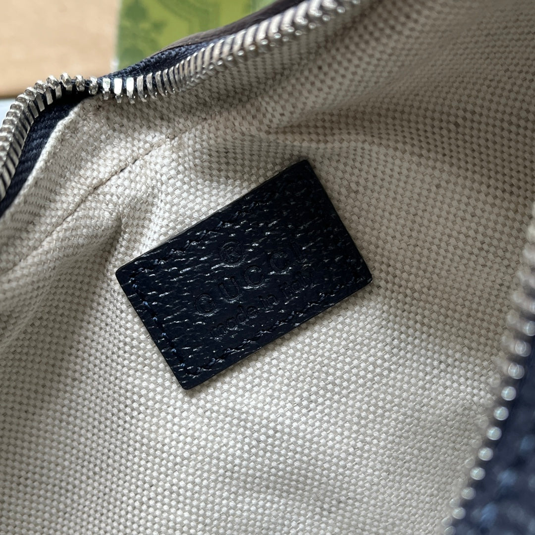 アタッシュ ミニバッグ 23 ベージュGG＆ダークブルーカーフスキン